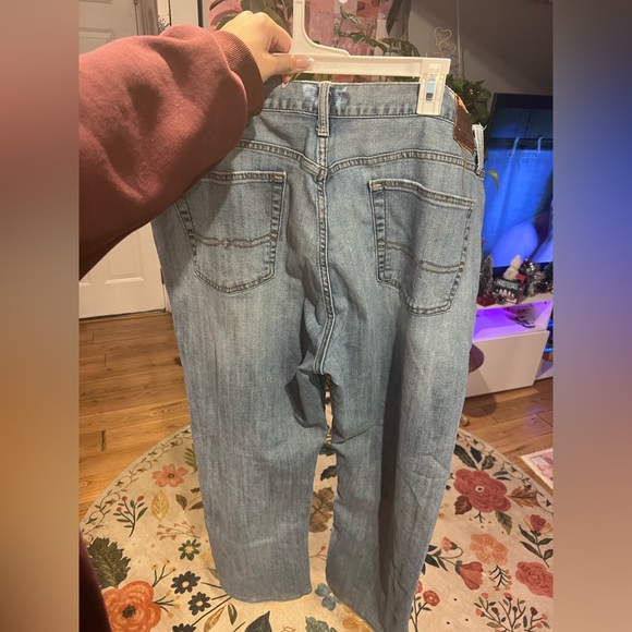 Lucky Brand 181 Relaxed Straight Light Wash Jeans 42x32 Y2K Baggy - Picture 2 of 4